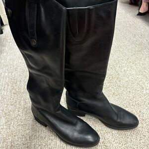 Sam Edelman Black Leather Knee-High Boots 8.5